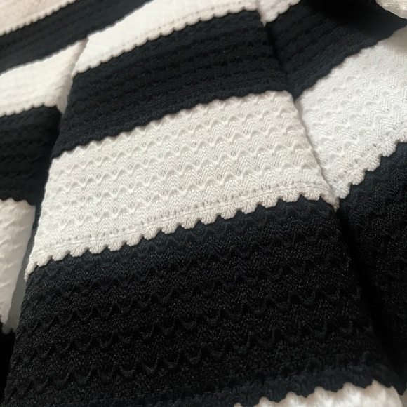 🖤 Black and White Pleated Cocktail Dress - Picture 5 of 6